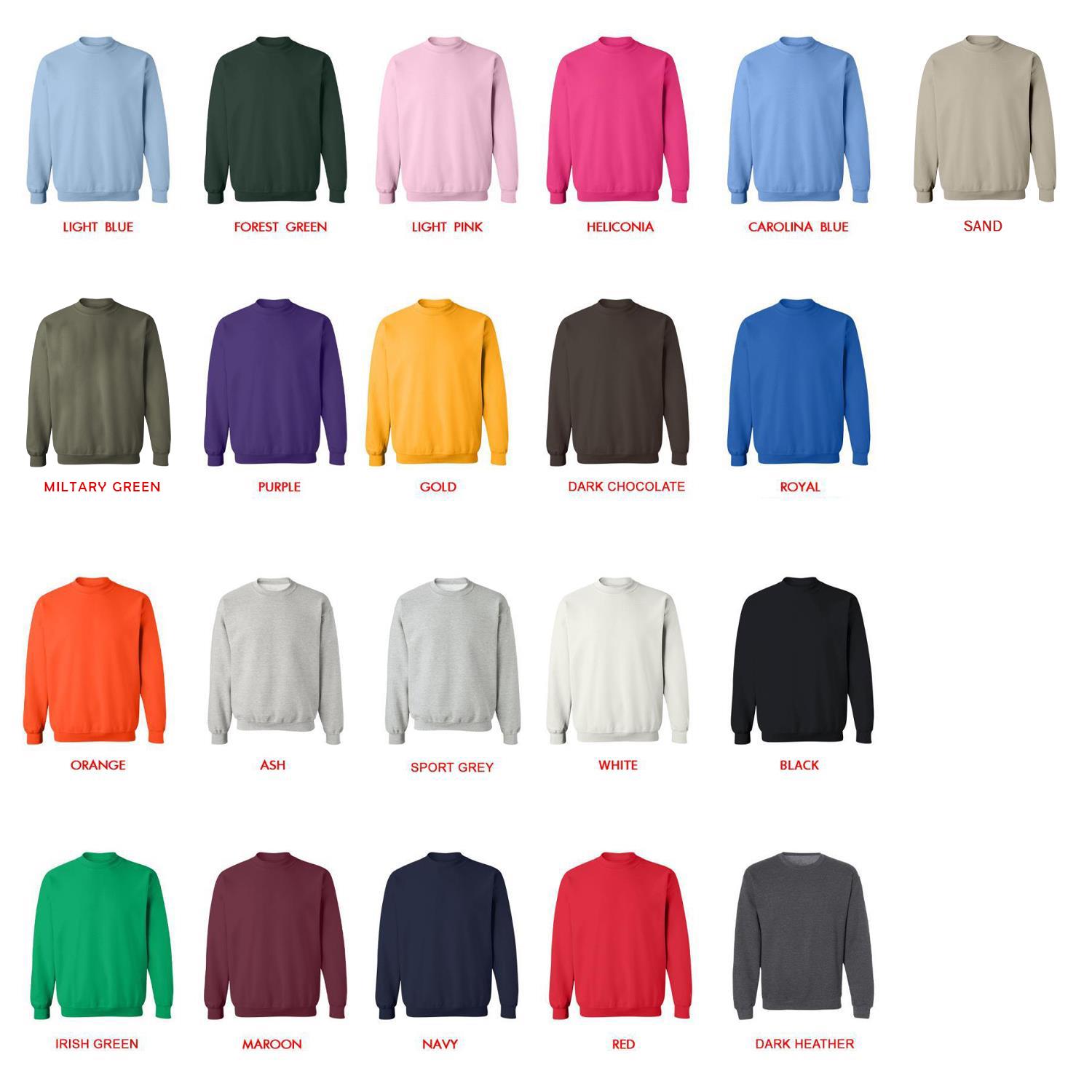sweatshirt color chart - Bleach AU Store