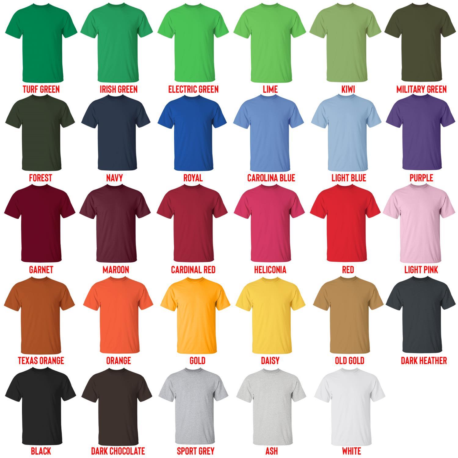 t shirt color chart - Bleach AU Store
