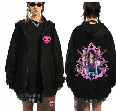 Yoruichi Flash Thunder Bold Zipper Hoodie