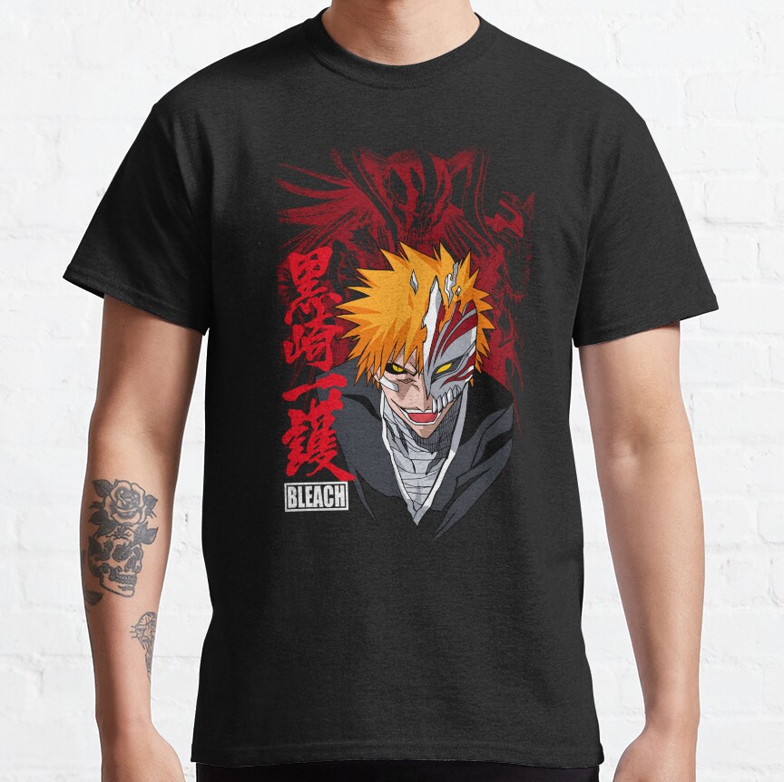 Bleach Hollow Half Mask Meme T-Shirt - Image 2