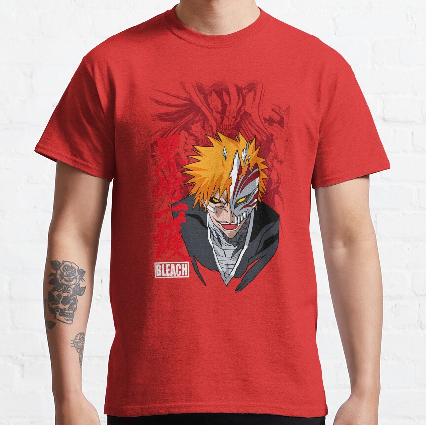 Bleach Hollow Half Mask Meme T-Shirt - Image 7