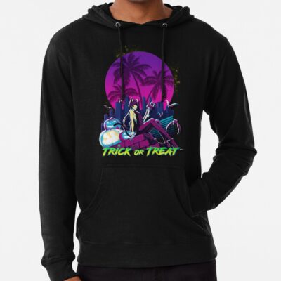 Cat Lady 80S Retrowave Hoodie
