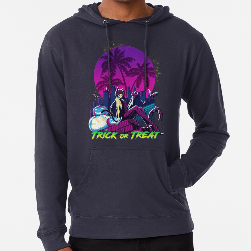 Cat Lady 80S Retrowave Hoodie - Image 3