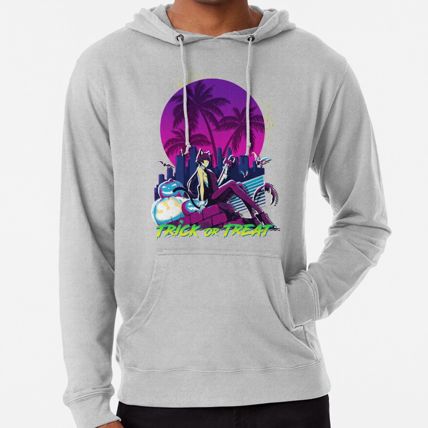 Cat Lady 80S Retrowave Hoodie - Image 5