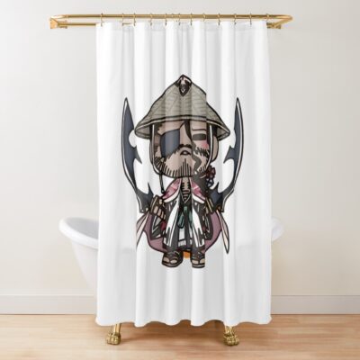 Shunsui Yoruichi Bleach Shadow Shower Curtain
