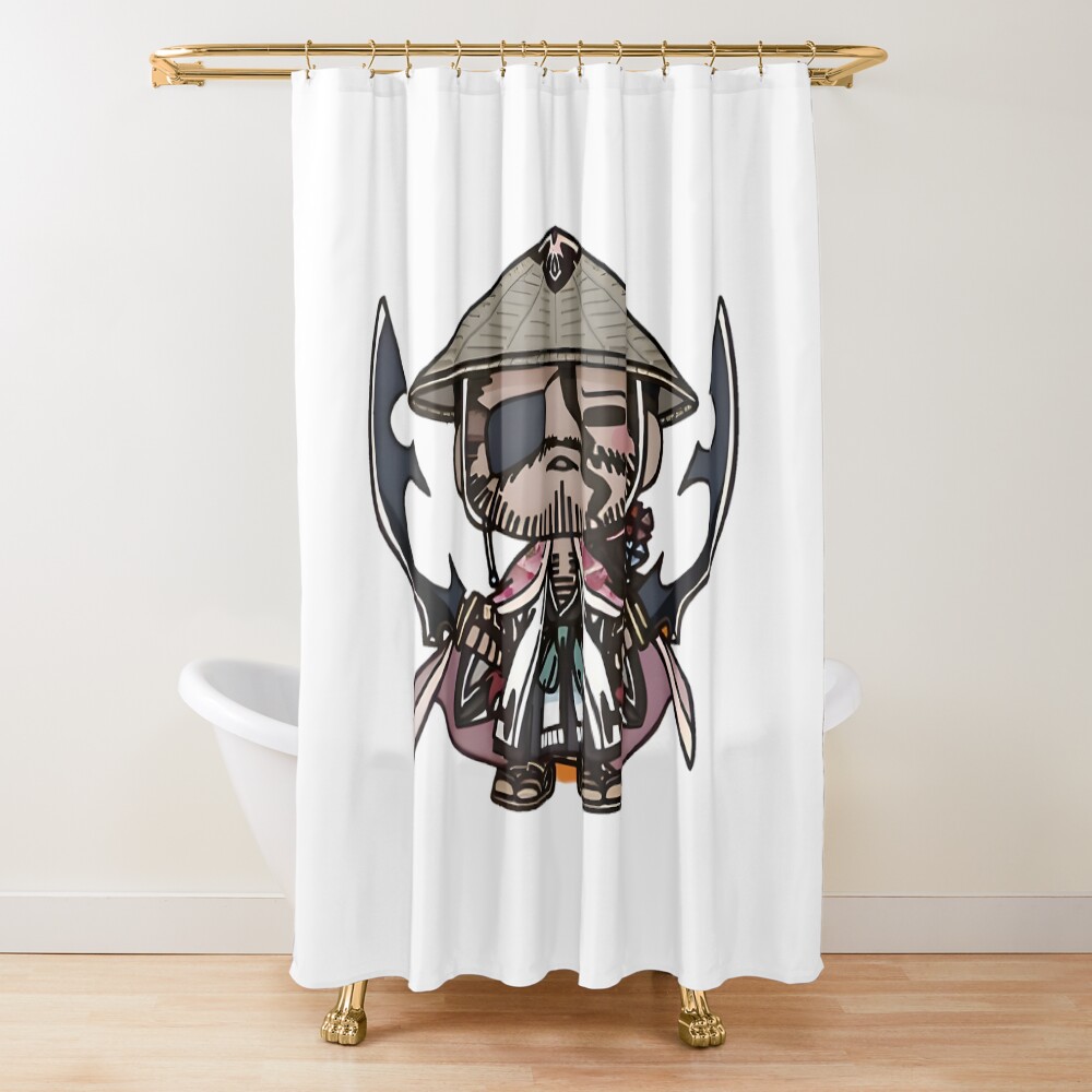 Shunsui Yoruichi Bleach Shadow Shower Curtain