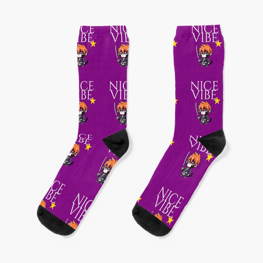 Bleach Nice Vibe Monkey Socks