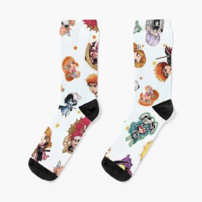Bleach Pattern Stickers Chibis Socks